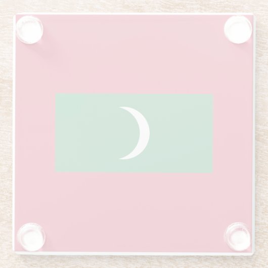 Flagge der Malediven Glasuntersetzer (Rückseite)