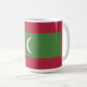 Flagge der Malediven Kaffeetasse (VorderseiteRechts)