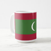 Flagge der Malediven Kaffeetasse (Vorderseite Links)
