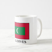 Flagge der Malediven Kaffeetasse (VorderseiteRechts)