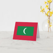Flagge der Malediven Karte (Gelbe Blume)