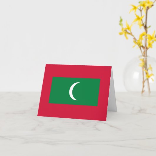 Flagge der Malediven Karte (Gelbe Blume)
