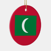 Flagge der Malediven Keramik Ornament (Rechts)