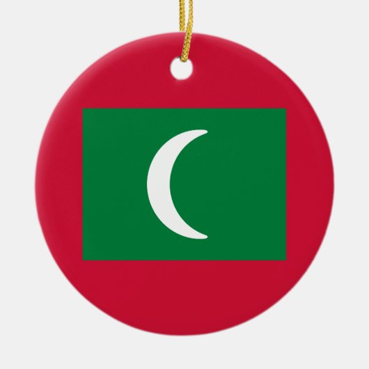 Flagge der Malediven Keramik Ornament (Vorne)