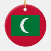 Flagge der Malediven Keramik Ornament (Hinten)