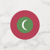 Flagge der Malediven Konfetti (Klein Vorderseite)