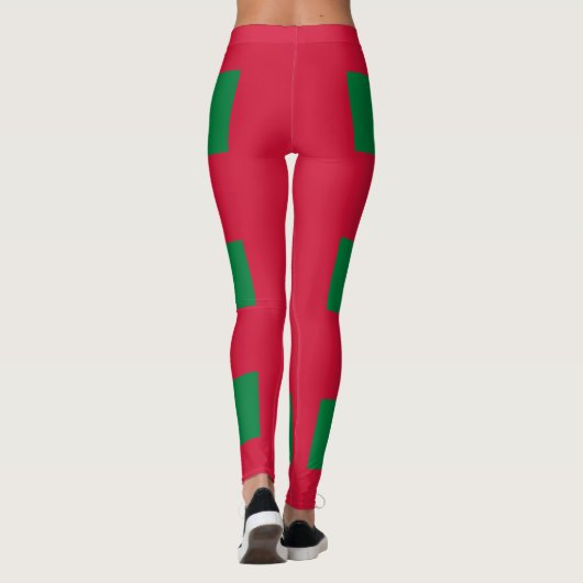 Flagge der Malediven Leggings (Rückseite)
