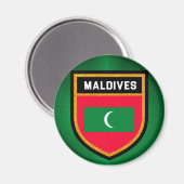 Flagge der Malediven Magnet (Vorderseite/Rückseite)