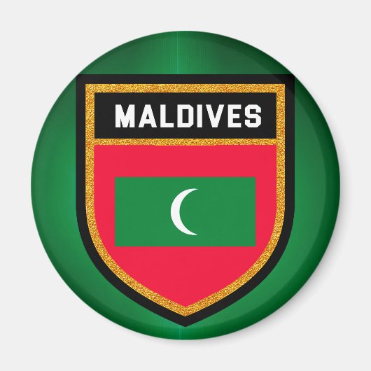 Flagge der Malediven Magnet (Vorne)