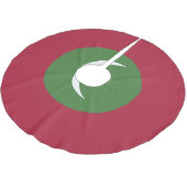Flagge der Malediven Polyester Weihnachtsbaumdecke (Schrägansicht)