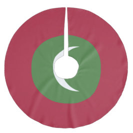 Flagge der Malediven Polyester Weihnachtsbaumdecke