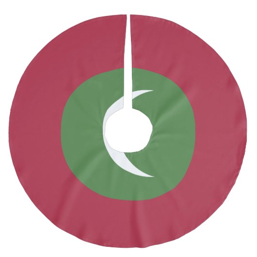 Flagge der Malediven Polyester Weihnachtsbaumdecke (Vorderseite)