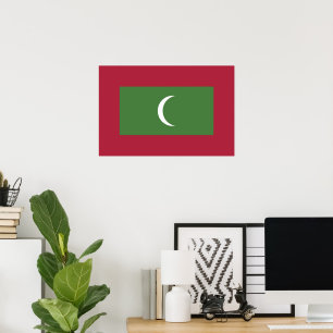 Flagge der Malediven Poster