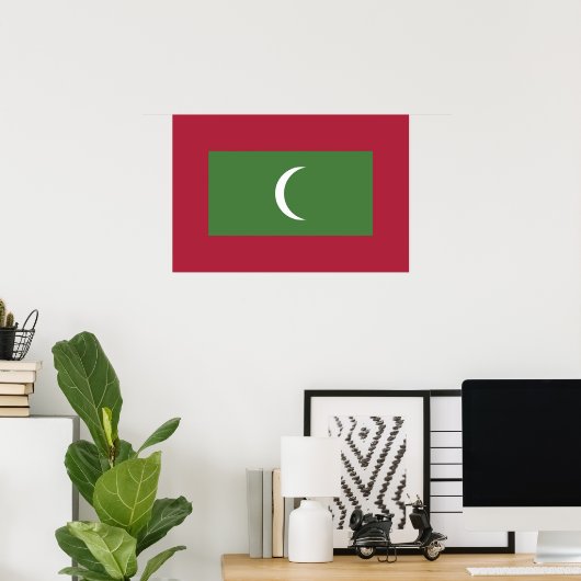 Flagge der Malediven Poster (Heimbüro)