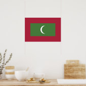 Flagge der Malediven Poster (Küche)