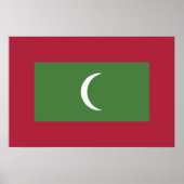Flagge der Malediven Poster (Vorne)