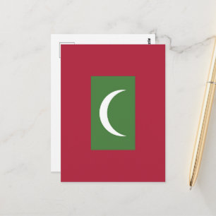 Flagge der Malediven Postkarte
