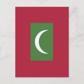 Flagge der Malediven Postkarte (Vorderseite)