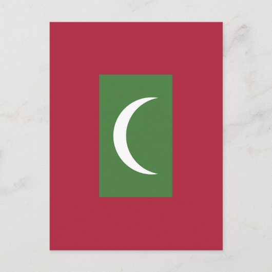 Flagge der Malediven Postkarte (Vorderseite)