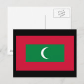 Flagge der Malediven Postkarte (Vorne/Hinten)