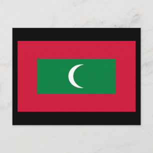 Flagge der Malediven Postkarte