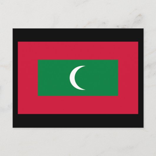 Flagge der Malediven Postkarte (Vorderseite)