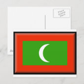 Flagge der Malediven Postkarte (Vorne/Hinten)
