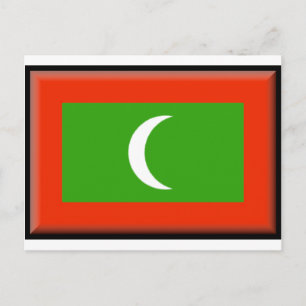 Flagge der Malediven Postkarte