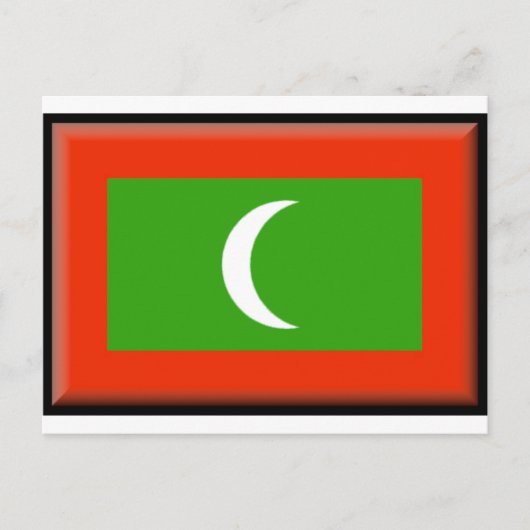 Flagge der Malediven Postkarte (Vorderseite)