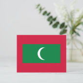 Flagge der Malediven Postkarte (Stehend Vorderseite)