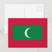 Flagge der Malediven Postkarte (Vorne/Hinten)