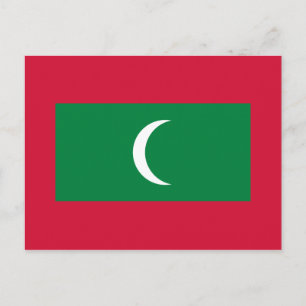 Flagge der Malediven Postkarte