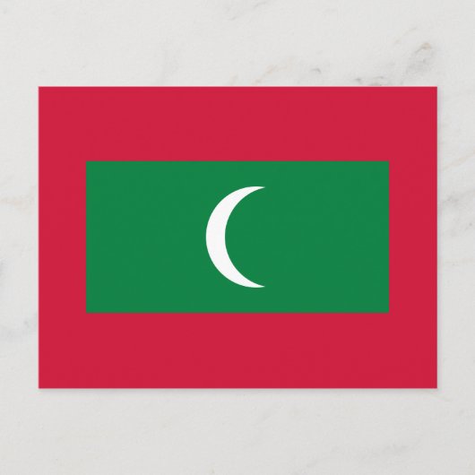 Flagge der Malediven Postkarte (Vorderseite)