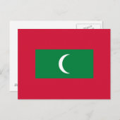 Flagge der Malediven Postkarte (Vorne/Hinten)