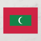 Flagge der Malediven Postkarte (Vorderseite)