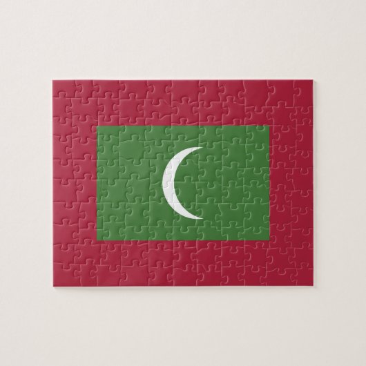 Flagge der Malediven Puzzle (Horizontal)