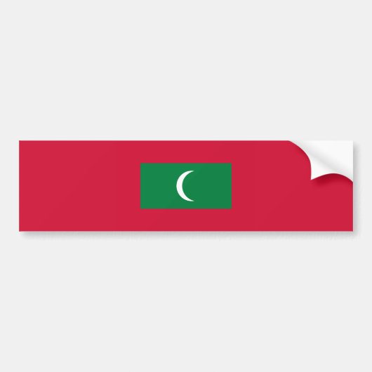 Flagge der Malediven (Republik Malediven) Autoaufkleber (Vorne)