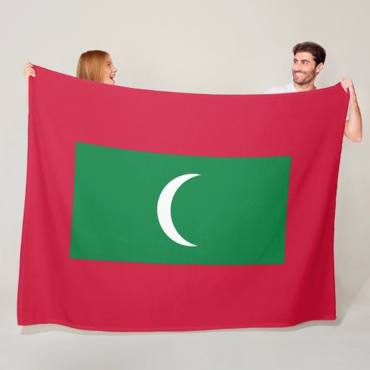 Flagge der Malediven (Republik Malediven) Fleecedecke (Beispiel)