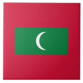 Flagge der Malediven (Republik Malediven) Fliese