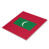 Flagge der Malediven (Republik Malediven) Fliese (Seite)