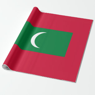 Flagge der Malediven (Republik Malediven) Geschenkpapier