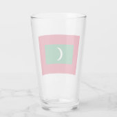 Flagge der Malediven (Republik Malediven) Glas (Rückseite)