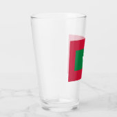 Flagge der Malediven (Republik Malediven) Glas (Rechts)