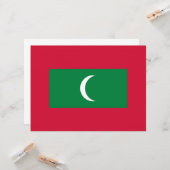 Flagge der Malediven (Republik Malediven) Karte (Vorderseite/Rückseite Beispiel)