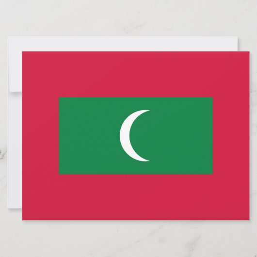Flagge der Malediven (Republik Malediven) Karte (Vorderseite)