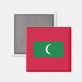 Flagge der Malediven (Republik Malediven) Magnet (Vorderseite/Rückseite)