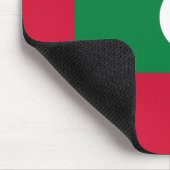 Flagge der Malediven (Republik Malediven) Mousepad (Ecke)