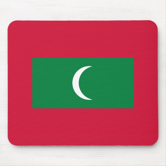 Flagge der Malediven (Republik Malediven) Mousepad (Vorne)