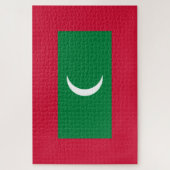 Flagge der Malediven (Republik Malediven) Puzzle (Vertikal)