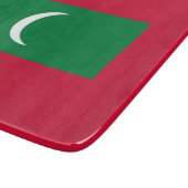 Flagge der Malediven (Republik Malediven) Schneidebrett (Ecke)